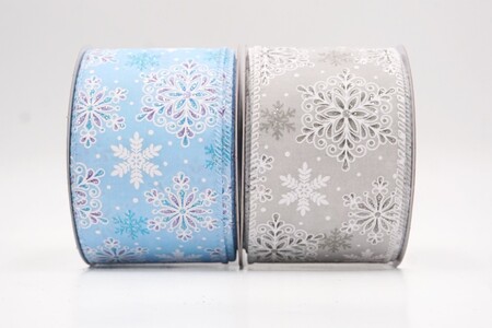 Nastro con fiocchi di neve mandala glitterati e anima metallica_KW0430 (2)